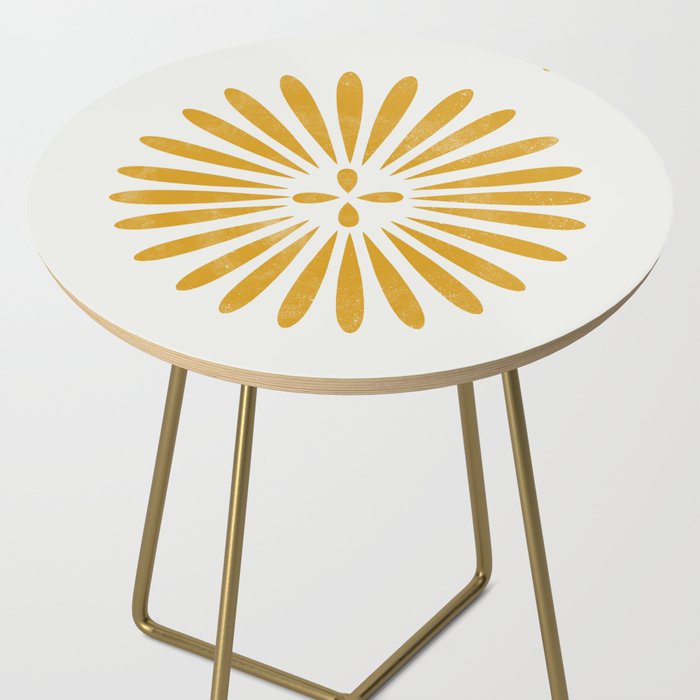 Happy Sunshine - yellow art, sunshine, boho art, bohemian, tile, home decor, yellow, yellow art print Side Table Gallery Image 2
