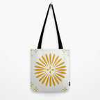 Happy Sunshine - yellow art, sunshine, boho art, bohemian, tile, home decor, yellow, yellow art print Tote Bag Gallery Image 2