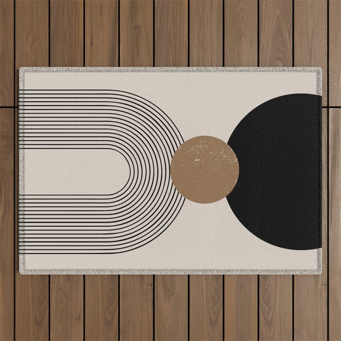 Mid Century Modern Abstract Art 10 Outdoor Rug Gallery Image 1