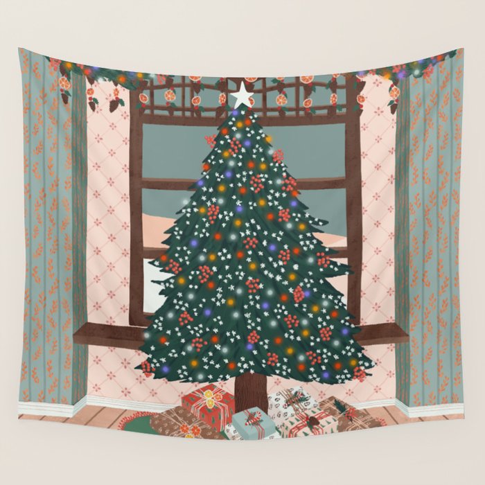 Christmas Tree Wall Tapestry