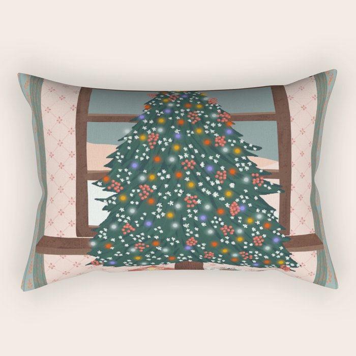 Christmas Tree Rectangular Pillow Gallery Image 1