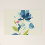 Azure Bloom Welcome Mat Gallery Image 1