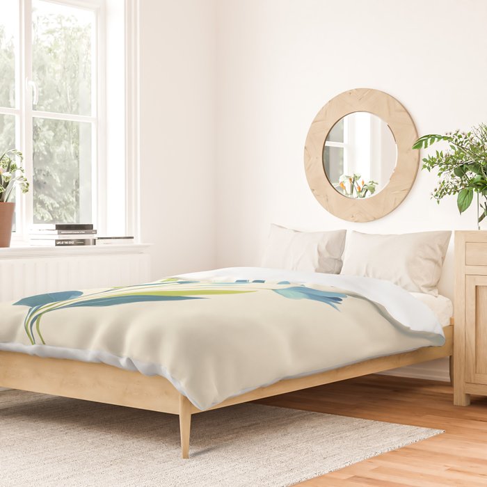 Azure Bloom Duvet Cover Gallery Image 2