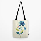Azure Bloom Tote Bag Gallery Image 2