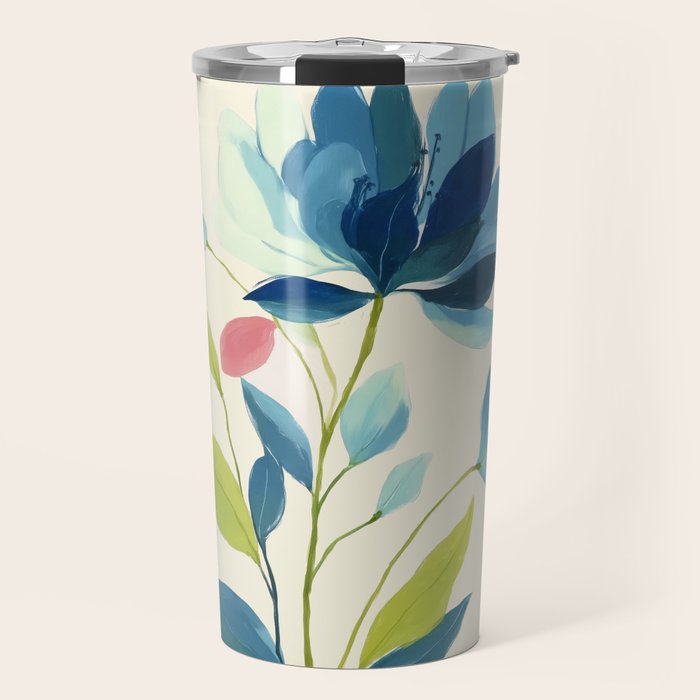 Azure Bloom Travel Mug Gallery Image 1