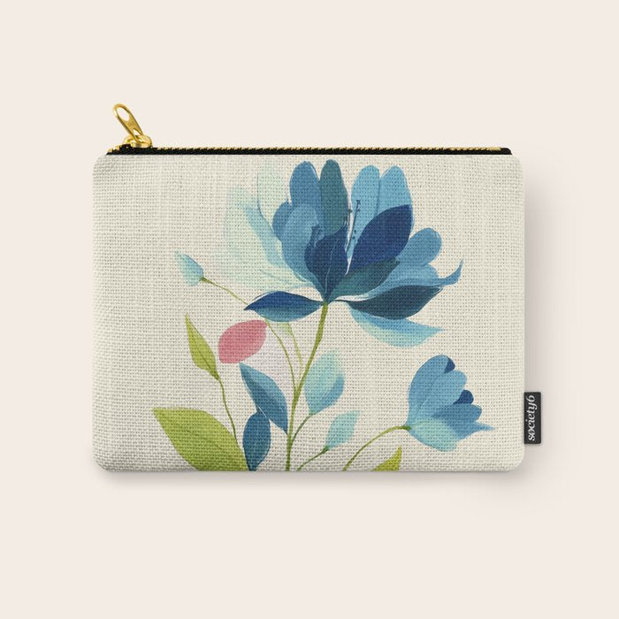 Azure Bloom Carry All Pouch Gallery Image 1