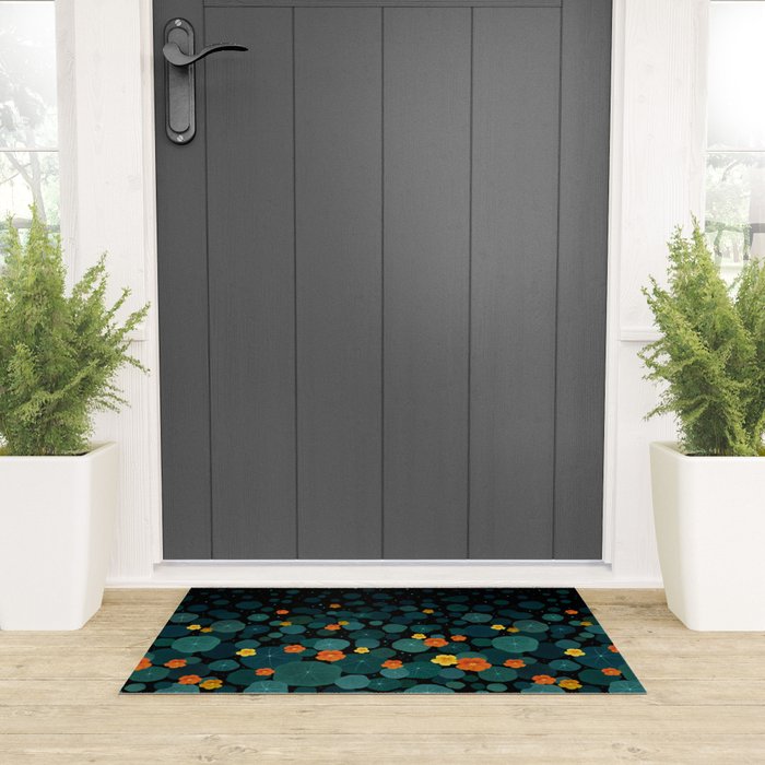 Nasturtium Garden Welcome Mat Gallery Image 3