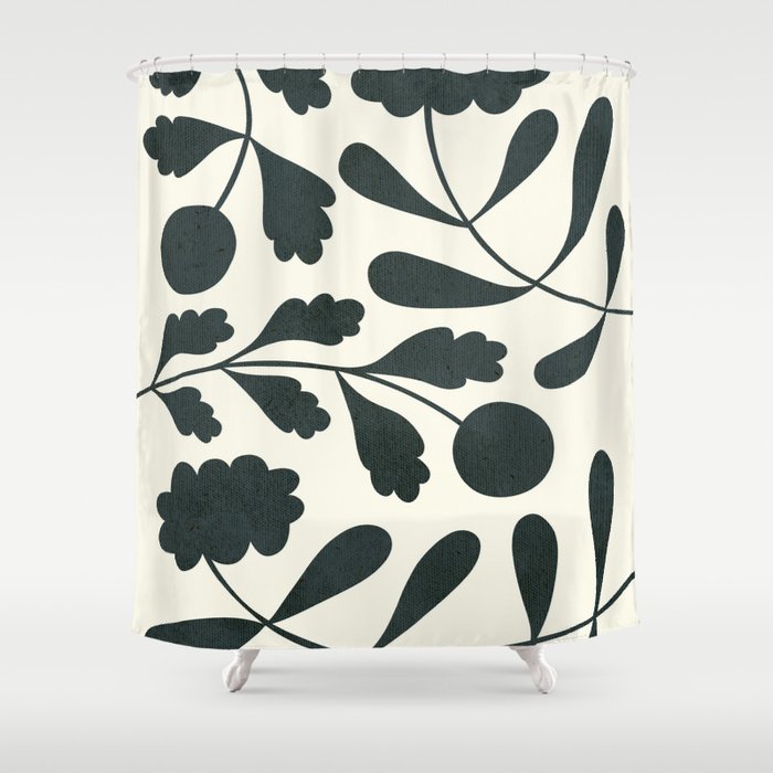 Abstract-botanical 42-4 Shower Curtain Gallery Image 1