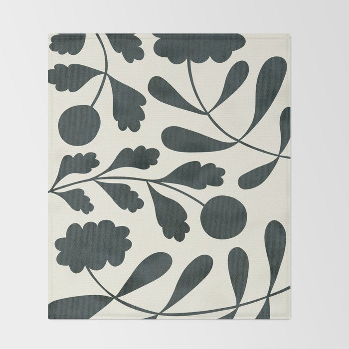 Abstract-botanical 42-4 Throw Blanket Gallery Image 2