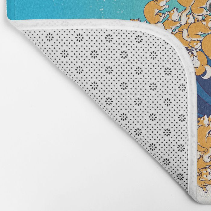 Shiba Inu in Great Wave Bath Mat Gallery Image 2