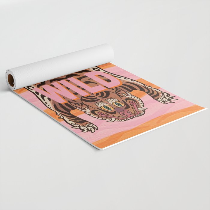 Tibetan Tiger // Stay Wild Color Wave Yoga Mat Gallery Image 2