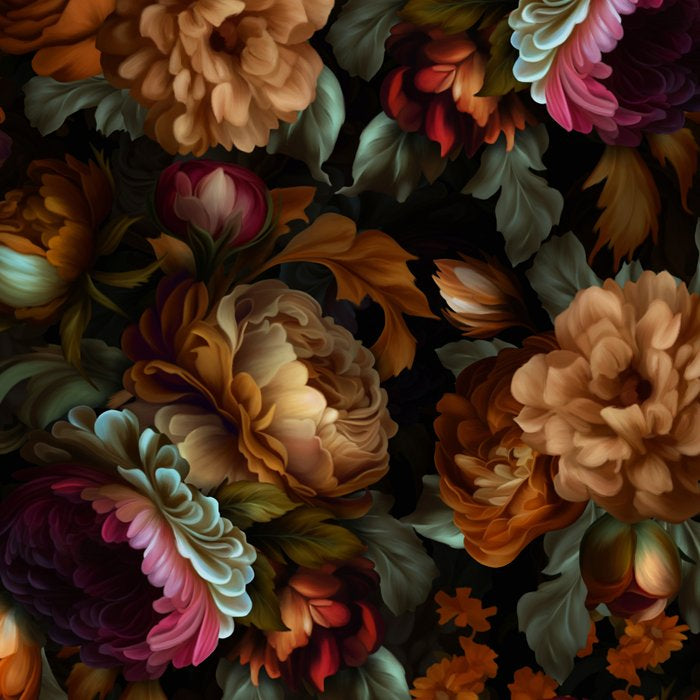 Enchanting Lush Baroque Midnight Flower Garden Coffee Mug Gallery Image 2