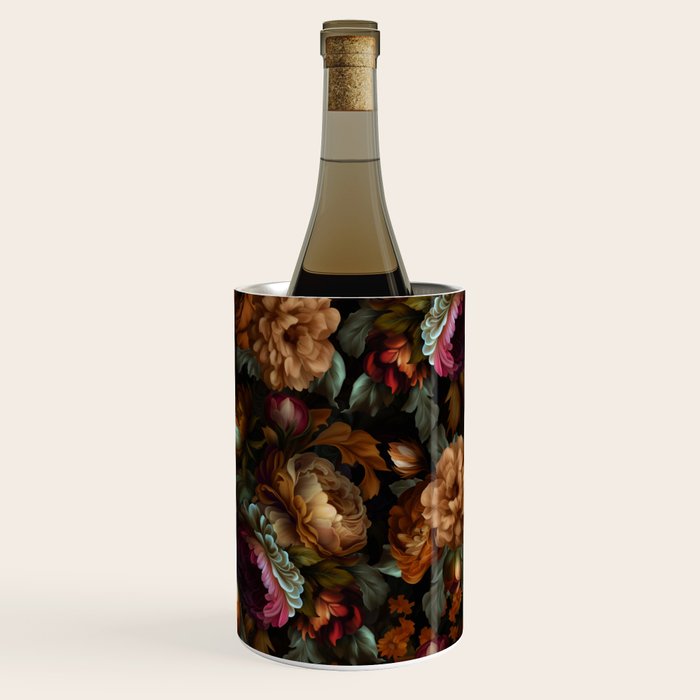 Enchanting Lush Baroque Midnight Flower Garden Wine Chiller Gallery Image 1