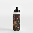 Enchanting Lush Baroque Midnight Flower Garden Water Bottle Gallery Image 2
