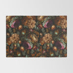 Enchanting Lush Baroque Midnight Flower Garden Rug Gallery Image 2