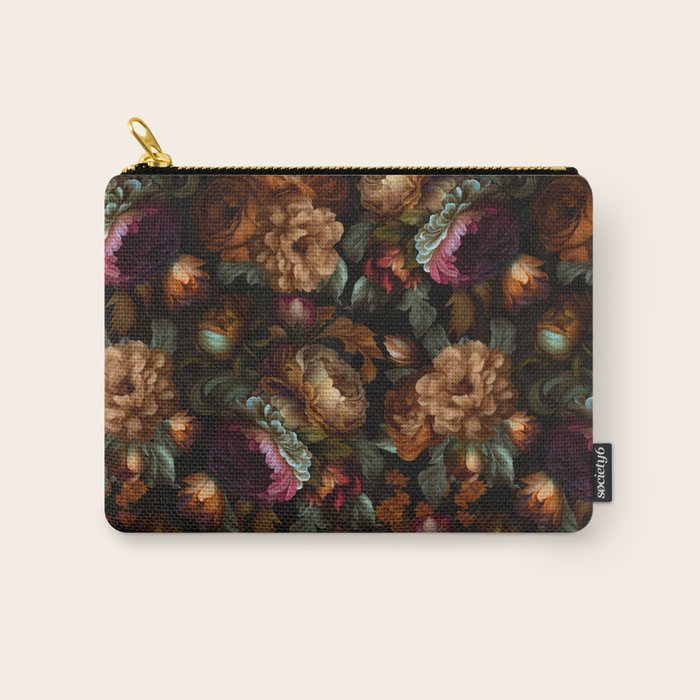 Enchanting Lush Baroque Midnight Flower Garden Carry All Pouch Gallery Image 1