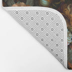 Enchanting Lush Baroque Midnight Flower Garden Bath Mat Gallery Image 2