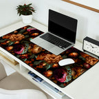 Enchanting Lush Baroque Midnight Flower Garden Desk Mat Gallery Image 2