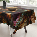 Enchanting Lush Baroque Midnight Flower Garden Tablecloth Gallery Image 3
