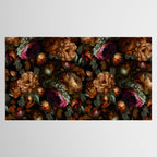 Enchanting Lush Baroque Midnight Flower Garden Tablecloth Gallery Image 2