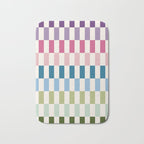 Retro Colorful Stripes Bath Mat Gallery Image 1