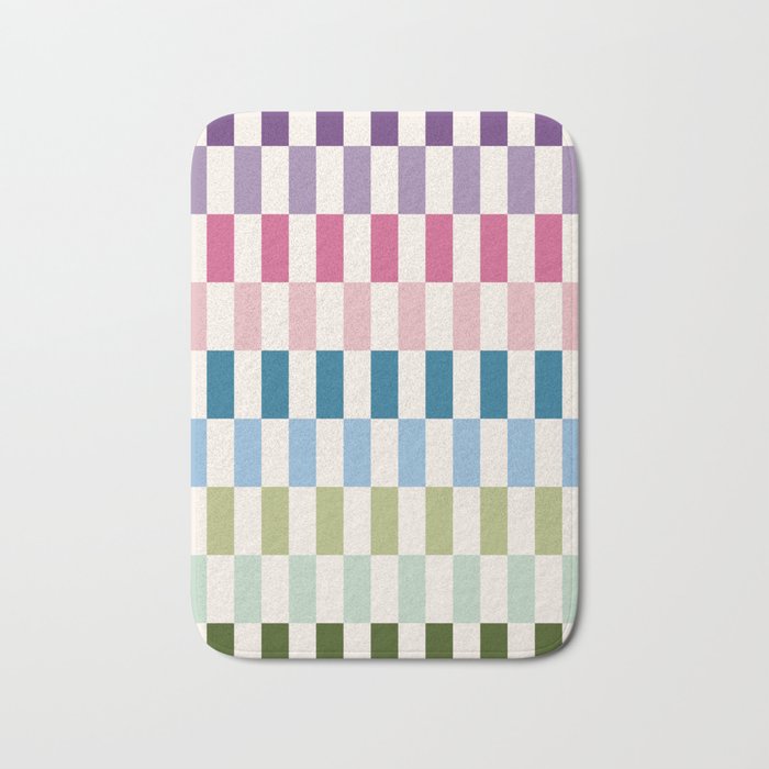 Retro Colorful Stripes Bath Mat Gallery Image 1