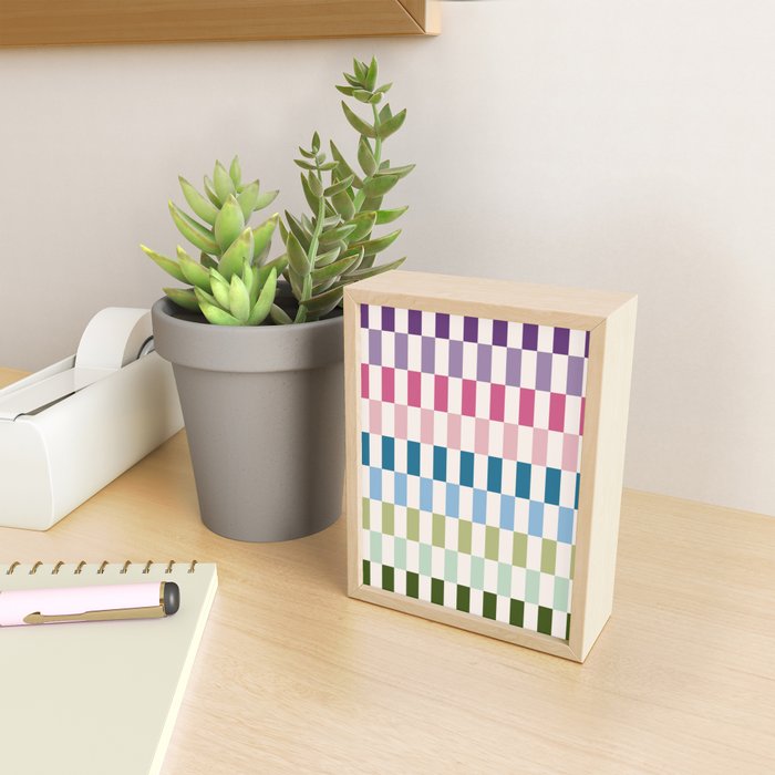 Retro Colorful Stripes Mini Art Print Gallery Image 2