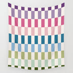 Retro Colorful Stripes Wall Tapestry Gallery Image 4