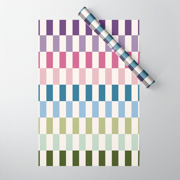 Retro Colorful Stripes Wrapping Paper Gallery Image 1