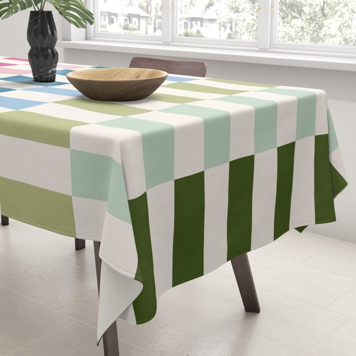 Retro Colorful Stripes Tablecloth Gallery Image 3