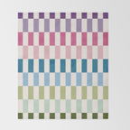 Retro Colorful Stripes Throw Blanket Gallery Image 2