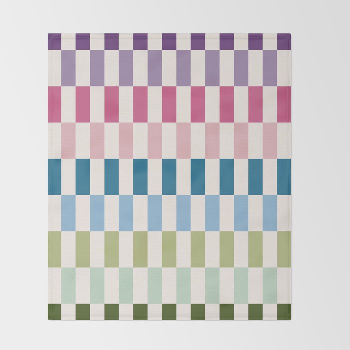 Retro Colorful Stripes Throw Blanket Gallery Image 2
