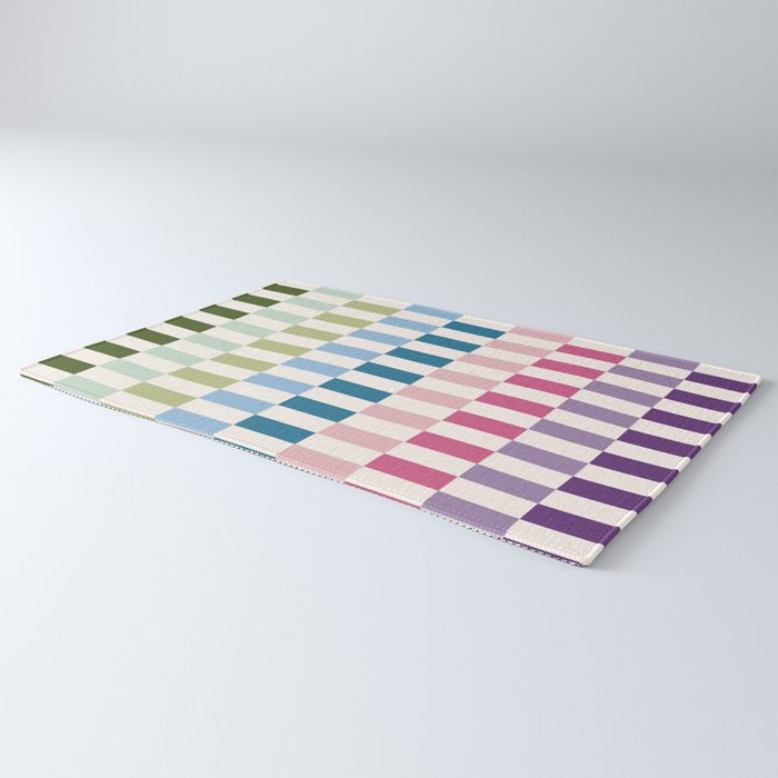 Retro Colorful Stripes Rug Gallery Image 3