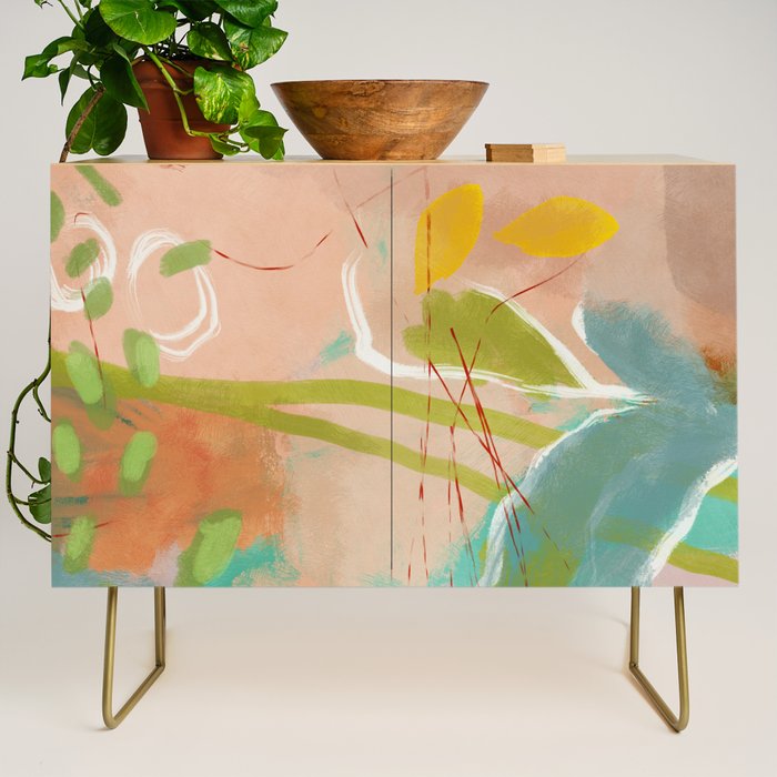 plants in my summer garden / abstraction Credenza Gallery Image 1