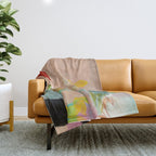 plants in my summer garden / abstraction Throw Blanket Gallery Image 1
