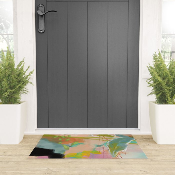 plants in my summer garden / abstraction Welcome Mat Gallery Image 3