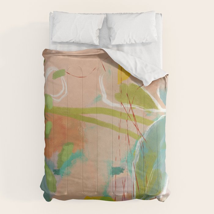 plants in my summer garden / abstraction Comforter Gallery Image 1