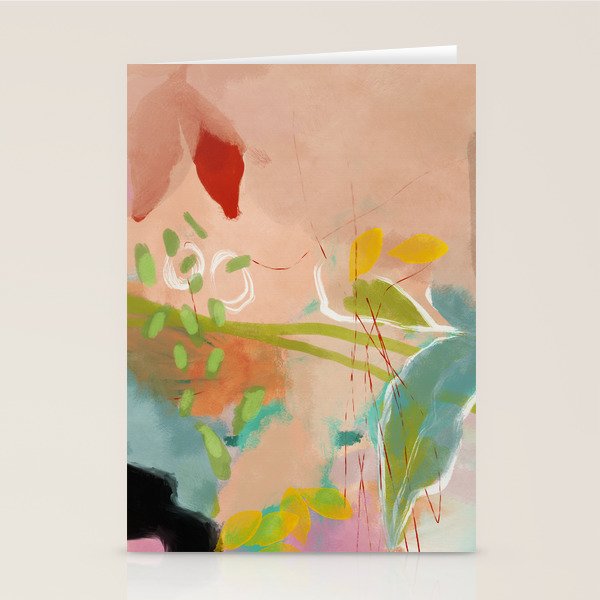 plants in my summer garden / abstraction Stationery Card Gallery Image 1