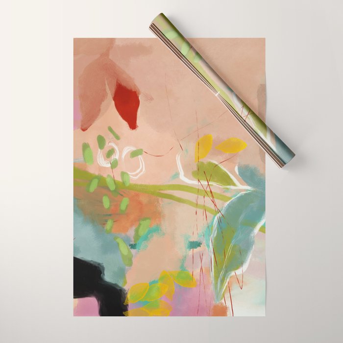 plants in my summer garden / abstraction Wrapping Paper Gallery Image 1