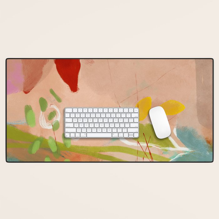 plants in my summer garden / abstraction Desk Mat Gallery Image 1