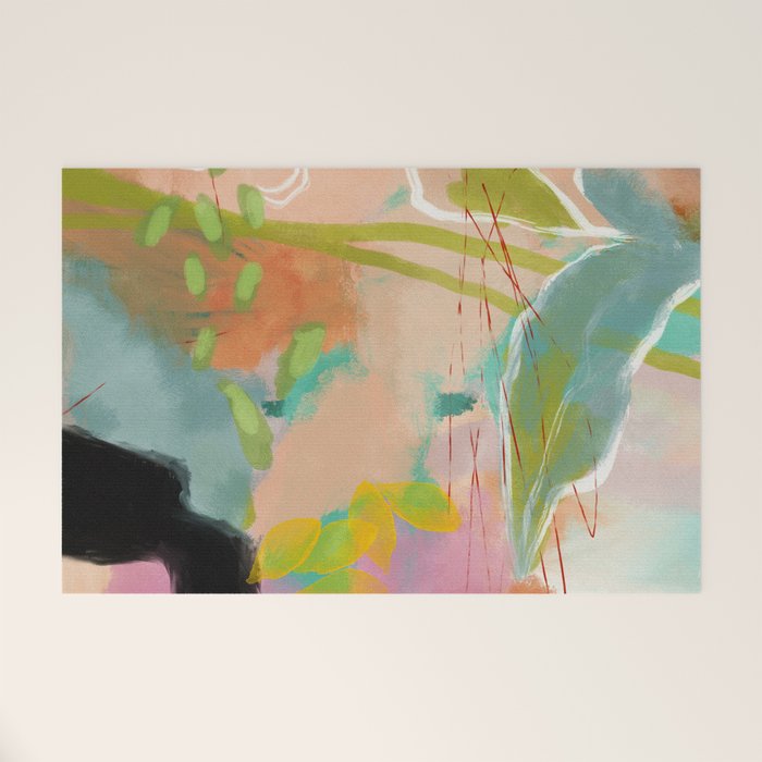 plants in my summer garden / abstraction Welcome Mat Gallery Image 1