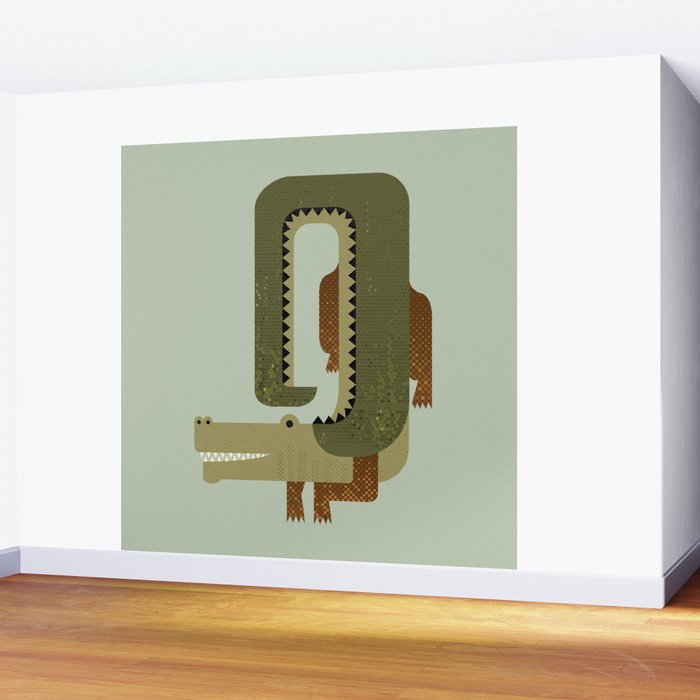 Whimsy Crocodile Wall Mural Gallery Image 2