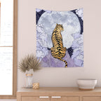 Tiger Moon | Colour Version Wall Tapestry Gallery Image 2