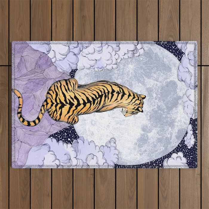 Tiger Moon | Colour Version Outdoor Rug Gallery Image 1
