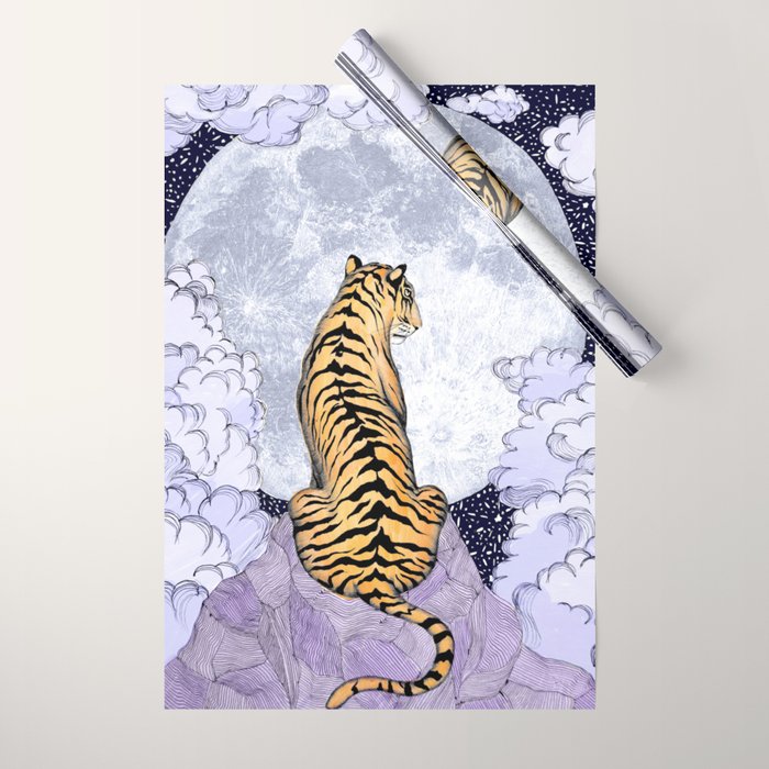 Tiger Moon | Colour Version Wrapping Paper Gallery Image 1