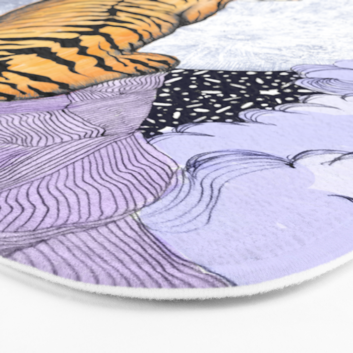 Tiger Moon | Colour Version Bath Mat Gallery Image 3