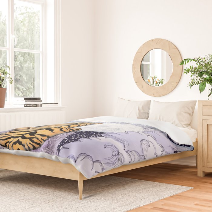 Tiger Moon | Colour Version Duvet Cover Gallery Image 2