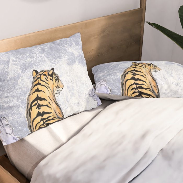 Tiger Moon | Colour Version Pillow Sham Gallery Image 2