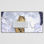 Tiger Moon | Colour Version Desk Mat Gallery Image 1
