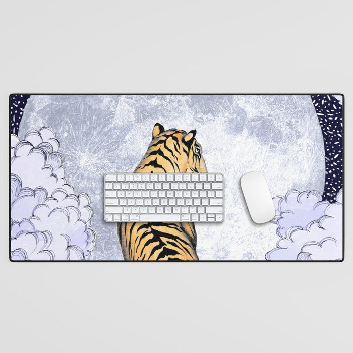Tiger Moon | Colour Version Desk Mat Gallery Image 1